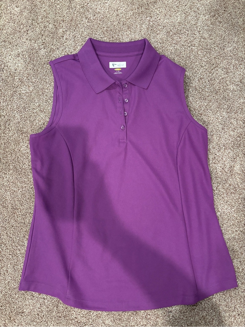 Greg Norman Collection Sleeveless Polo Tank Top in Violet